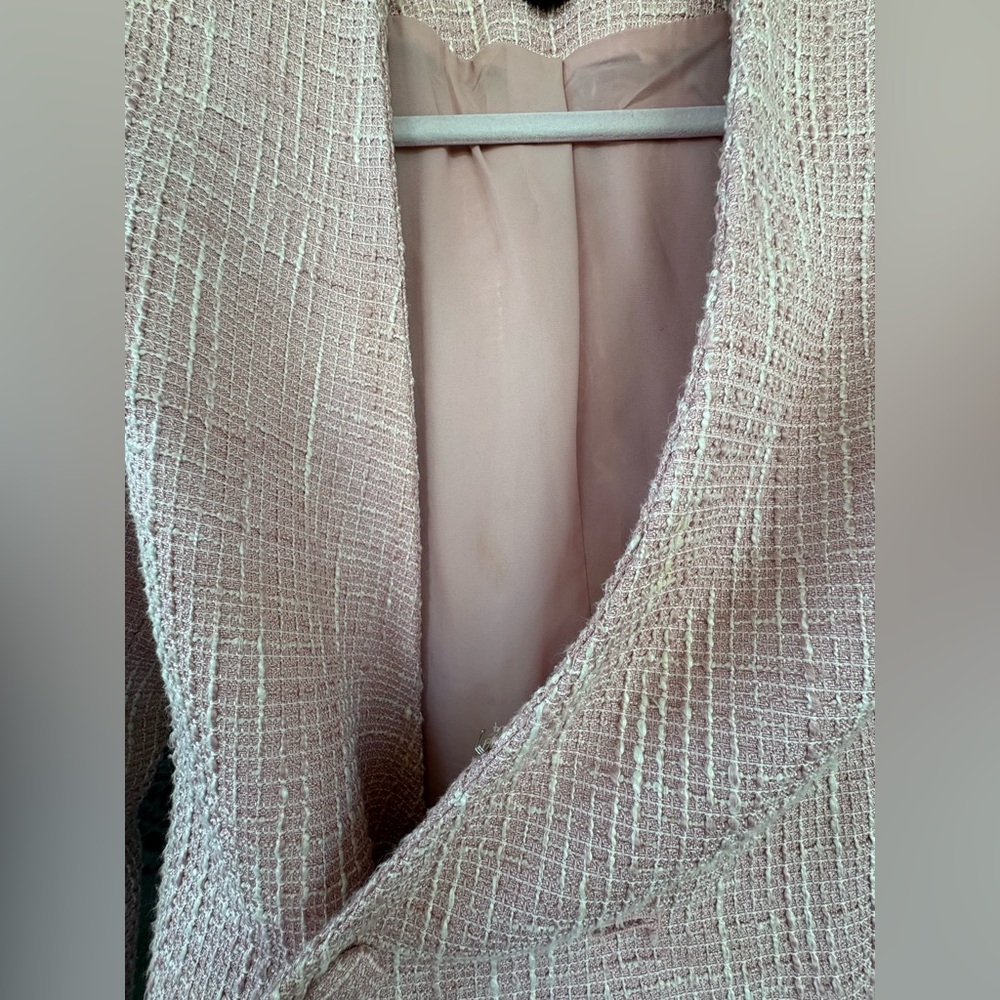 Revolve NBD Elegant Pink Tweed Women's Coat Dress - Picture 13 of 16